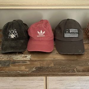 Adidas/Dog Mom baseball hat bundle